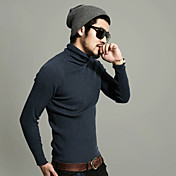 Coton Fasion Col haut pull en tricot pour hommes