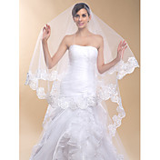 nice one-tier voile de la mariée cathédrale avec bord applique (plus de couleurs)