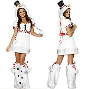 Noël costume blanc bonhomme femmes