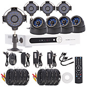 8ch canal D1 DVR CCTV kit de système de sécurité (4pcs +4 pcs dôme / balle caméras avec 420TVL CMOS 1/4)