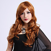 COLORONE capless synthétique de qualité Extra Long Blonde Curls perruque Bang Side FCWG024