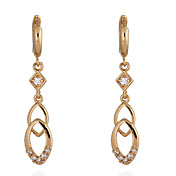 Or 18K ZirconEarings ER0203 de Yueli femmes