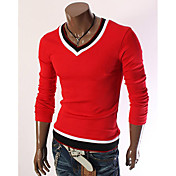 DJJM Laszlo à manches longues de couleur T-shirt cultiver sa moralité (Rouge)