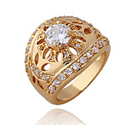 Or 18K anneau de Zircon de Bin Bin femmes (J0612)