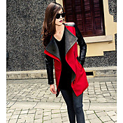 Large Col Manteau Couture Tweed des femmes