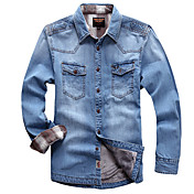 Épais bas Chemise en denim pour hommes
