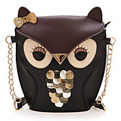 Lady épissure des femmes Color Cross Body Bag Hibou Motif