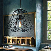 Hive Pendentif, 1 Lumière, Creative fer noir peinture