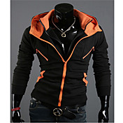 MCFS British Style 2 Pcs Double Zipper Minceur Hoodie (Black)