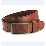 Men's New Fashion Metal Buckle Faux Leather Belt (4 Colors)