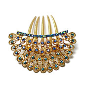 Alloy & Imitation Sapphire mariage Peignes (Bleu)