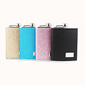 personnalisé beau flacon de 8 oz en couverture leatherete (plus de couleurs)