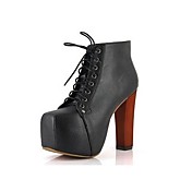plate-forme de la mode des bottes talon épais de la cheville avec des chaussures à lacets femmes (plus de couleurs)