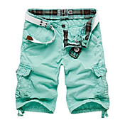Summer Slanting Homme poches Shorts (sans ceinture)