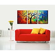 Dien chanceux Arbre imprimé trois-pièces mixte sans cadre Peintures 9057