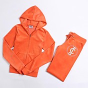 L'épaississement de velours de broderie occasionnelle de costume de sport de femmes