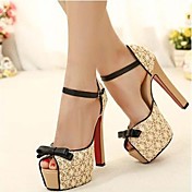 Women's Shoes Two-Pieces Lace High Heel Peep Toe Sandal More Color Available