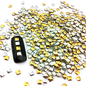 100PCS 2.5mm Punk mixte Golden & Silver Rivet Nail Art Décoration