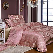 Xanlenss 4 pièces Cameo Brown Jacquard coton housse de couette