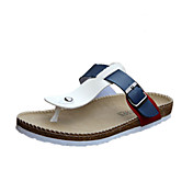 Leatherette Men's Flat Heel Flip Flops Sandals Shoes(More Colors)