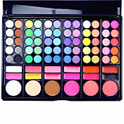 78 couleurs de fard à paupières 3en1 professionnel 60 12 rouge à lèvres 6 blush palette de maquillage cosmétique avec miroir et 2 applicateur éponge