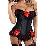 Satin Plastique Baleine corset shapewear Avec T-strap