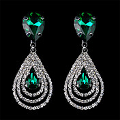Bijoux Tango Mode strass Goujons / Boucles d'oreilles (vert, BlueEZ0035)