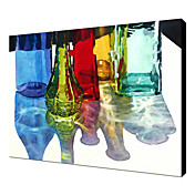 Peinture à l'huile peinte à la main abstrait de l'eau couleur de peinture de toile avec cadre étiré