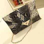 Serpent de cru de la peau des femmes enveloppe Jour Sac Clutch Purse Sac de soirée