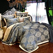 4-Piece Rome Style Jacquard Polyester Duvet Cover Set