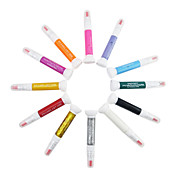 12pcs 2in1 plume fine pointe et ongles la peinture d'art pinceau de vernis à ongles kit stylo nail art de la décoration