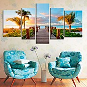 Toiles d'art Coastal Vues Paysage Ensemble de 5