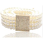 Women's Fashion Joker Rhinestone Pearl Belt