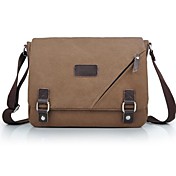 Men's Brown Vintage Canvas Leather Shoulder Messenger Travel Hiking Bag Satchel