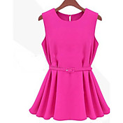 Cycle d'été Collier de la taille de la femme Ceinture Blouse sans manches courtes