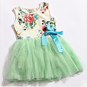 Comté d'été à manches courtes fleur de style de robe de tutu de la fille