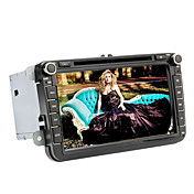 Lecteur DVD de Tableau de Bord pour Volkswagen, Ecran TFT 8 Pouces 2-DIN avec Bluetooth, Lecteur GPS de Navigation, RDS, Entrée iPod, TV