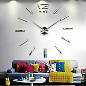 40''H DIY 3D Mirror Acrylic Sticker Wall Clock