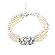 La Route de la Soie Roses White Pearl Bracelet 617088