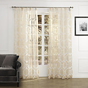 (Deux panneaux) pays élégant floral simple rideau arabesque