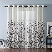 (Un panneau) haut feuilles élégantes modèle de l'œillet 84 pouces rideau