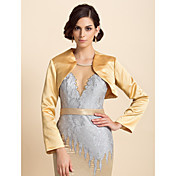 Délicat satin à manches longues pour occasion spéciale veste / mariage wrap (plus de couleurs)