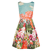 Motifs floraux élégant Unbrella robe des femmes