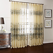 [XmasSale](Deux panneaux) pays fantaisie arabesque simple rideau floral