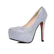 Women's Stiletto Heel Platform Pumps with Rhinestones Shoes