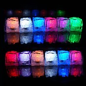 Fête de Noël Mariage lumière 12pcs Changement de couleur Glaçons LED Bar Restaurant