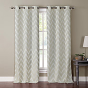 [XmasSale](Un panneau) chevron impression œillet du haut 84 cm rideau