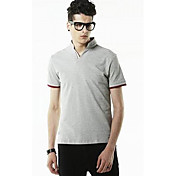 Moulante à manches courtes de Yafeila hommes stand T-shirt de collier