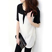 Style de épissure Couleur Chemisier en mousseline de femmes