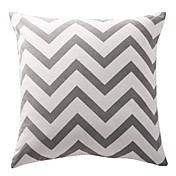 cendre gris en toile de coton chevron coussin décoratif